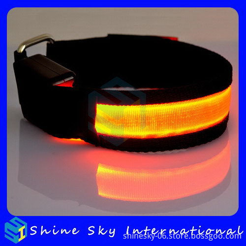 Alibaba China Hot-Sale Customized Led Flashing Nylon Armband